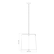 Z-Lite Weston Pendant, 5-Light, 18 In.W x 18 In.H, Brushed Nickel/White Linen 3501P18-BN - alternate 5